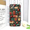 Рождественские украшения Книжная полка Печать книги Чехол для телефона для IPhone 16 12 11 14 13 15 Pro Max Mini X XS XR SE2 7 8 Plus Мягкий чехол