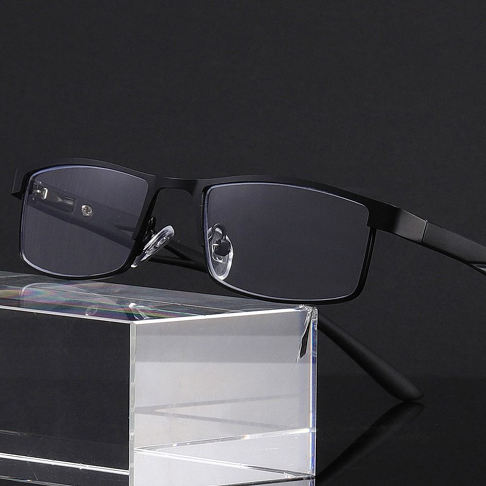 Business Reading Glasses Anti-Blue Light Titanium Alloy Frame   Hyperopia Presbyopia Prescription Glasses