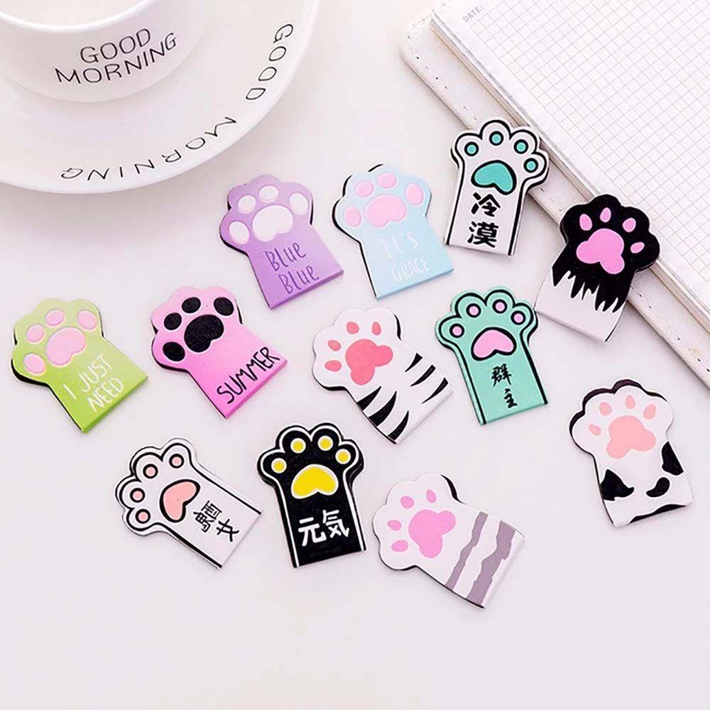 Канцелярская скрепка Школьный принадлежность Офисная принадлежность Кошачья лапка Маркер для книг Магнитные закладки Книжные наклейки Скрепка