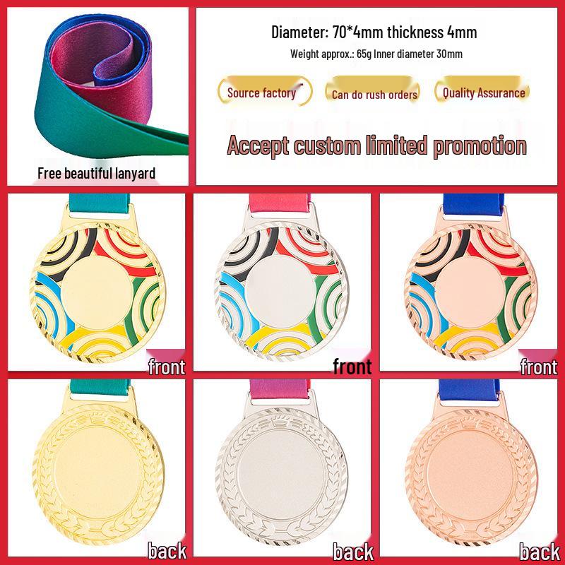 Cultural & Creative Sports Medals: Gold, Silver, Bronze Marathon Round Medals & Badges