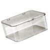Desk Storage Box Plastic Large Capacity Dustproof Multi Functional Phone Case Storage Holder with Lid Light Gray