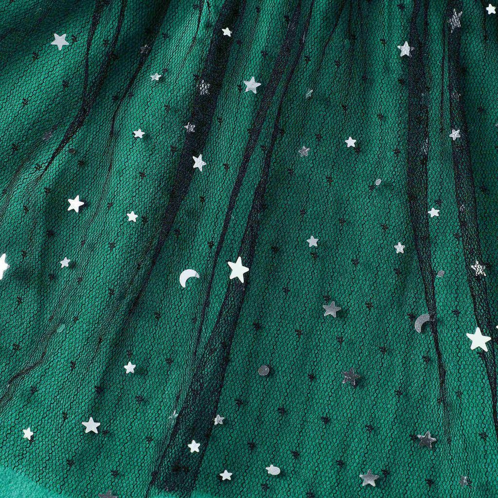 Рождественская шляпа для девочек, плюшевое сетчатое платье с длинными рукавами и бархатными манжетами