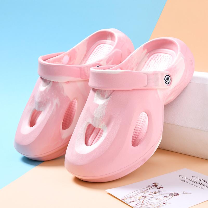 Летние женские сандалии на платформе, шлепанцы камуфляжного дизайна, уличные пляжные клоги, садовая обувь, мягкая домашняя обувь для помещений, женская