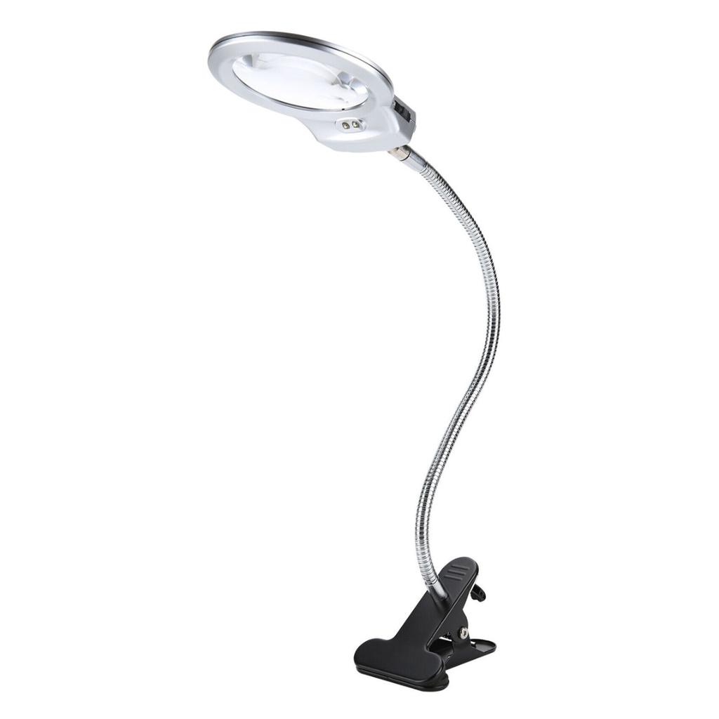New Clip-on Loupe LED Magnifier Desk Table Magnifying Glass For Reading Repair