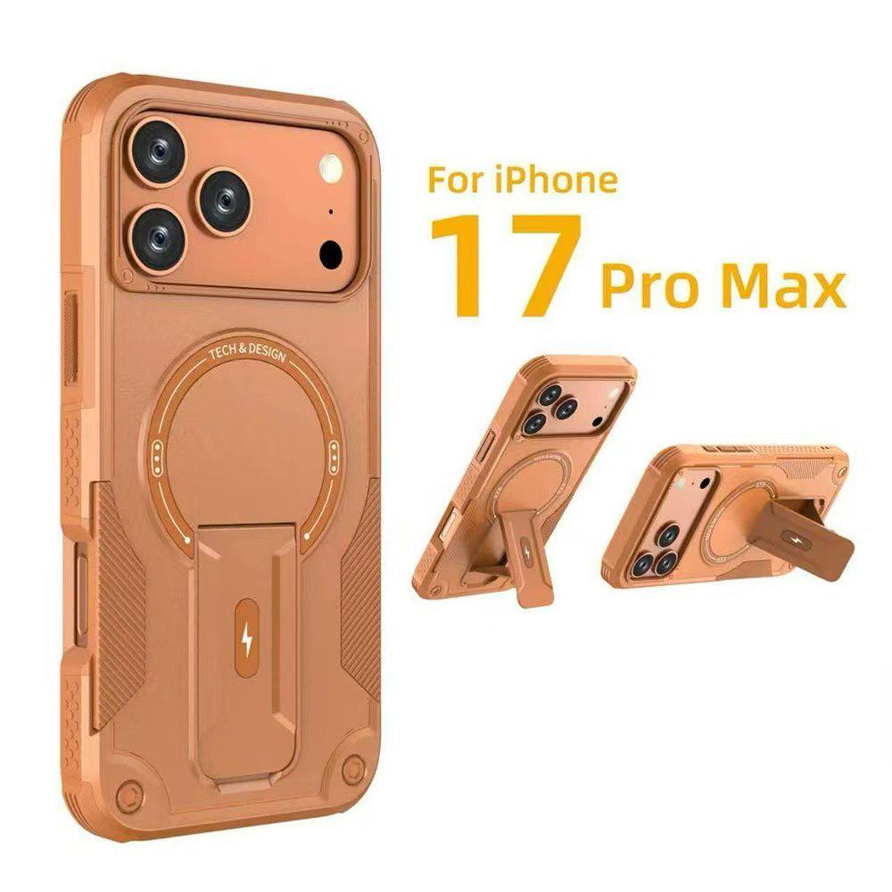 Прочный магнитный держатель Чехол для телефона 17ProMax для iphone 17 Pro Max Чехол для iphone17 Pro 17Pro Чехол с поддержкой беспроводной зарядки