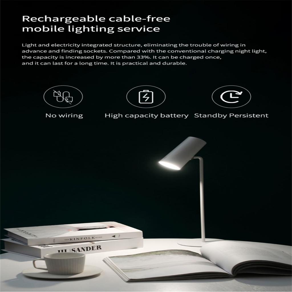 LED Cordless Desk Lamp USB Charging Dimmable Touch Control Table Lamps With Sunset Light For Bedroom Home Office