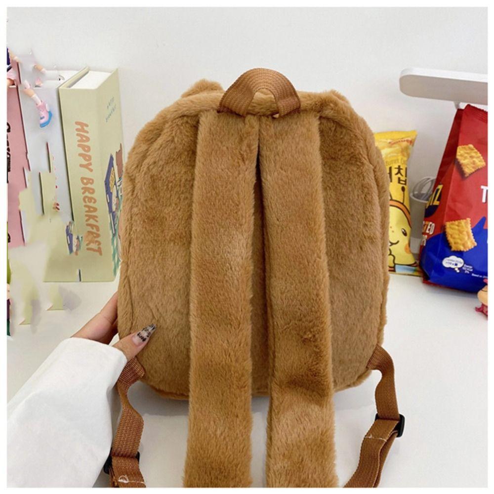 Large Capacity School Backpack Star Stuffed Toys Schoolbag Cute Capybara Backpack Gifts