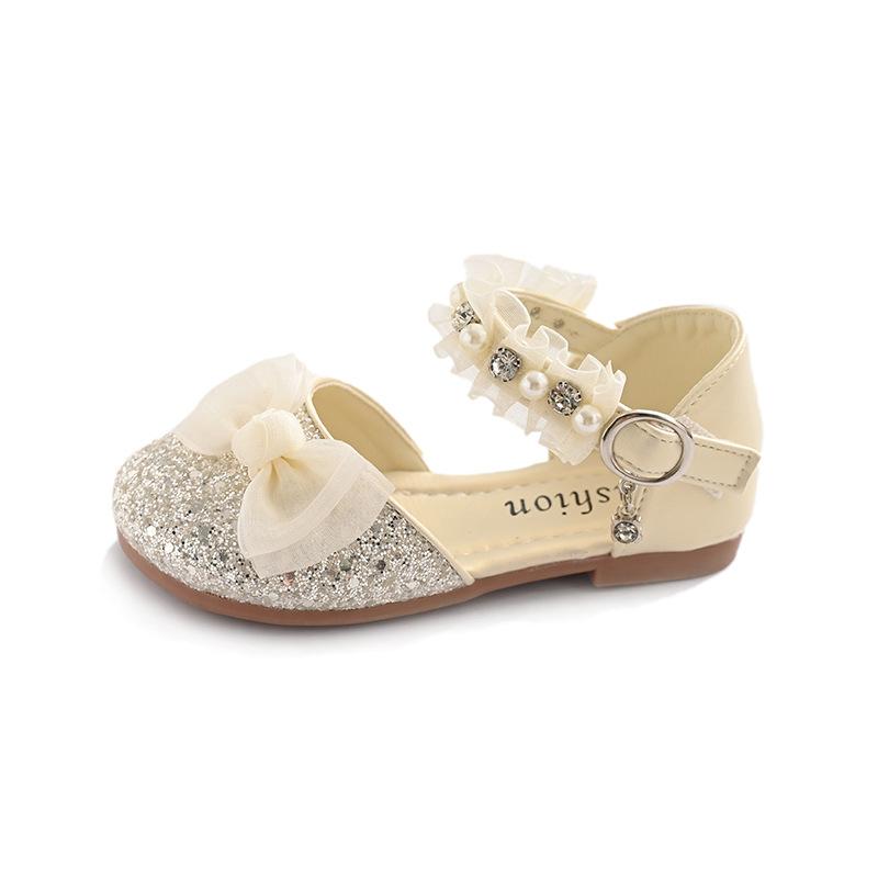 Children's Crystal Shoes Girls Princess Shoes Soft Sole Performance Shoes Evening Dress Small Leather Shoes