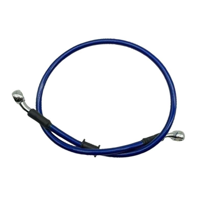 10mm 28Degree Motorcycle Dirt Bike Braided Line Steel Brake Hose Cable Hydraulic Banjo Pipe 300-2200mm Fit Universal Racing Blue