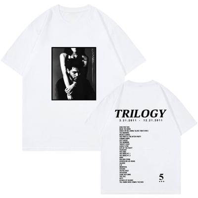 The Weeknd Трилогия Музыкальный Альбом Оверсайз Футболка Мужская Модная Футболка Унисекс Повседневная Эстетичная Футболка с Коротким Рукавом Streetwear