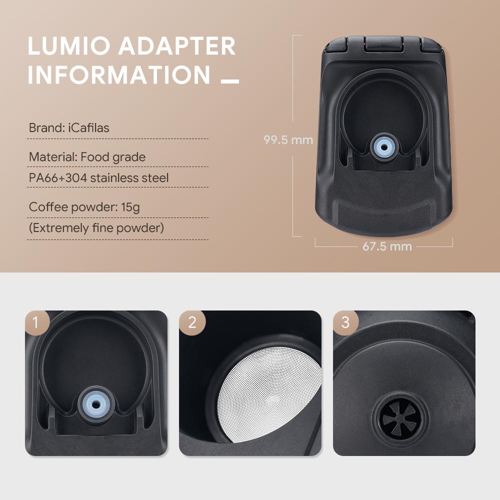 Reusable Refillable Coffee Adapter Powder Dish Cup Compatible with Dolce Gusto Lumio EDG325 Coffee Machine Drawer Holder