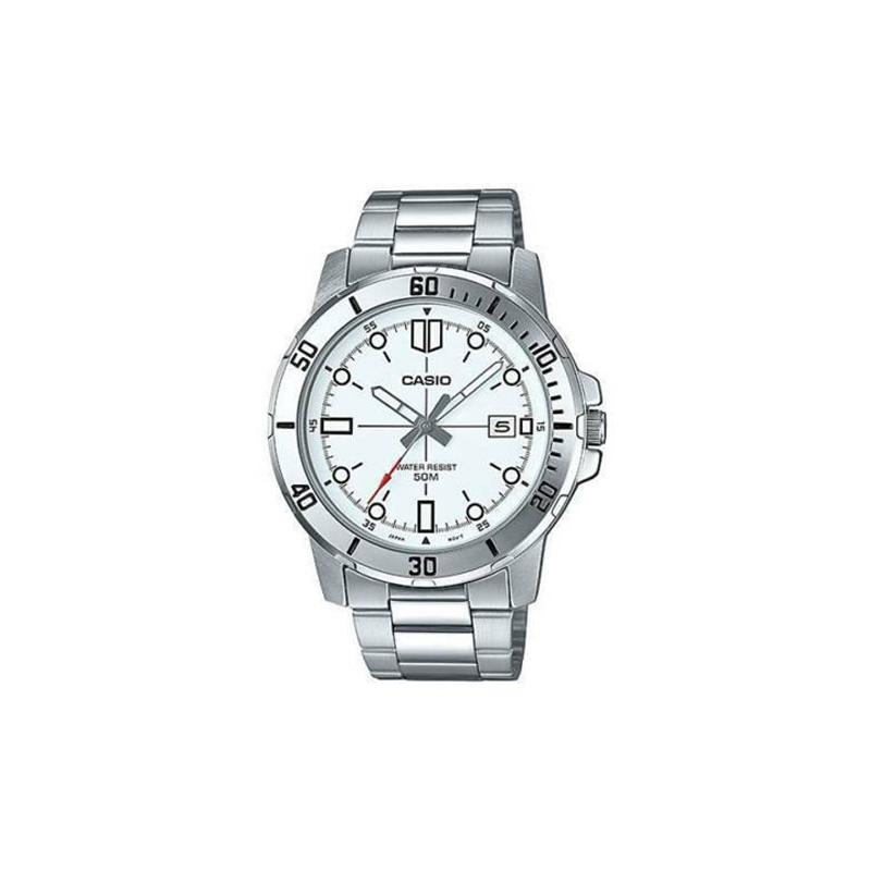 Casio Серия STANDARD ENTICER Деловая Меч-рыба Водяной призрак Сердце океана Кварцевый механизм Стальной ремешок Японские и корейские часы MTP-VD01D-7E