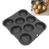 Hamburger Bun Mold Silicone 8 Cavity Easy Release Heat Resistant Hamburger Bread Bakery Mold Pan for Kitchen Baking Tool