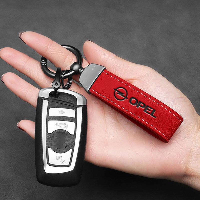 3D Emblem Leather Car Styling Keychain Buckle Key Chain Ring Gift For Opel OPC Astra Insignia Corsa Zafira Meriva Mokka Vivaro