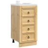 SKI Cabinet Honey Brown 40 x 46 x 81 cm Solid Pine Wood