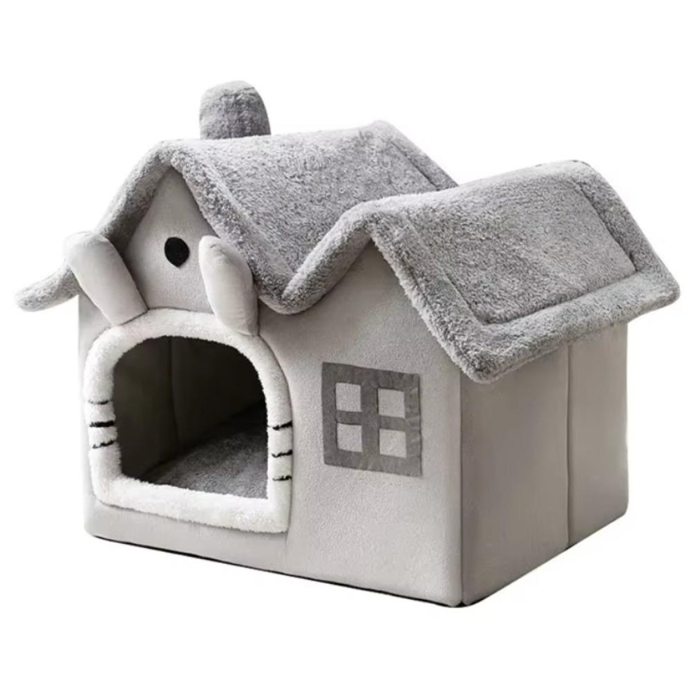 Foldable Cat House Winter Warm Pet House for Indoor Small Dog Bed Mat Basket Kennel Cozy Cave Puppy Condos Kitten Shelter Pet Supplies