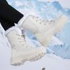 Женские нескользящие теплые хлопковые зимние ботинки на флисовой подкладке - износостойкие и модные для повседневной носки на открытом воздухе