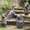 15cm Bronze Resin Garden Ornament Patio Lawn Decoration Statue