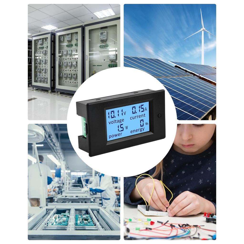 Цифровой амперметр вольтметр постоянного тока 6,5 В-100 В 100 А 50 А 20 А мультиметр измеритель мощности ЖК-дисплей вольт ватт измеритель мощности энергии с шунтом 100 А/75 мВ