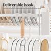Door-Type Double-Layer Dish Rack (Flat Wire Style)