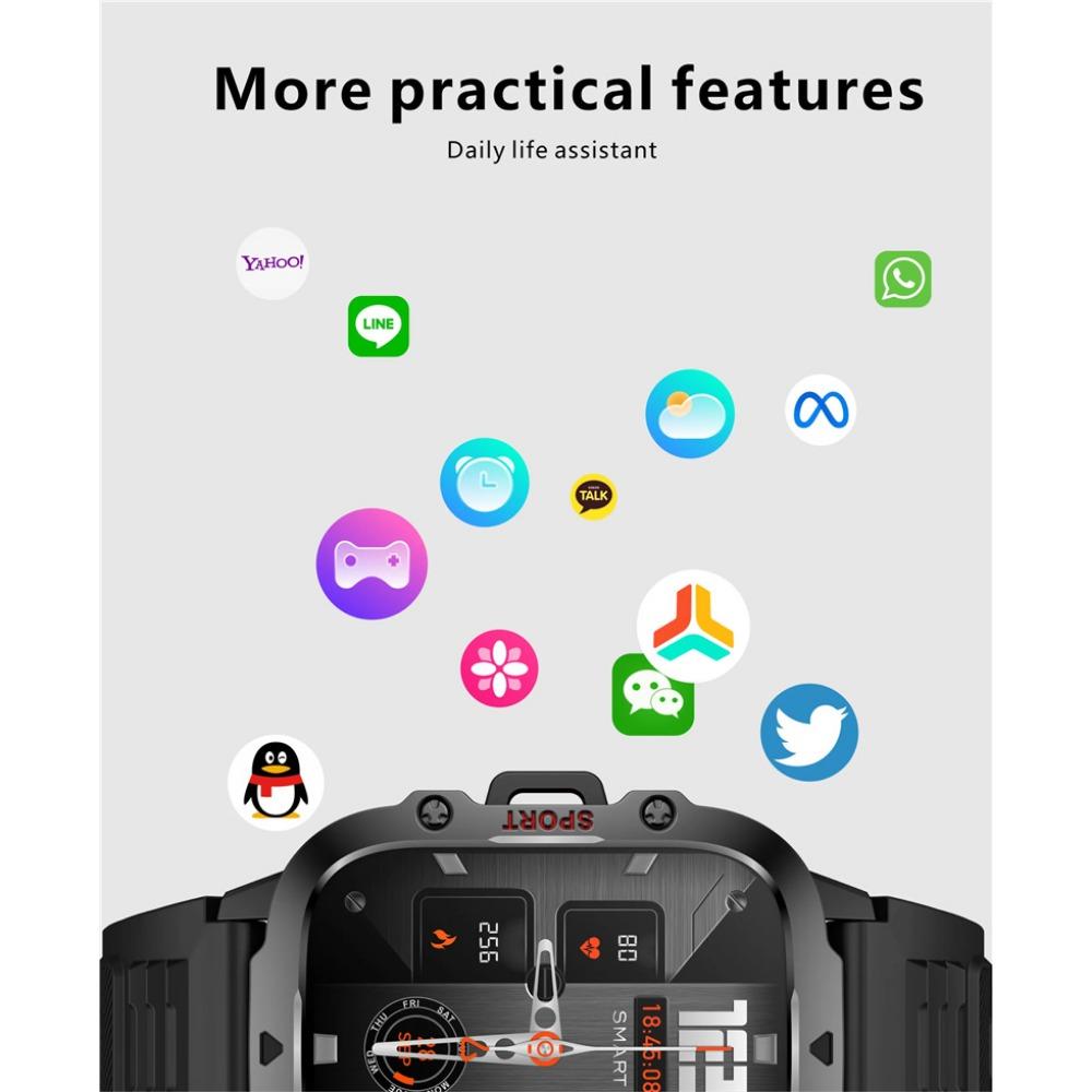 Умные часы для мультиспорта на открытом воздухе, звонки по Bluetooth, телефон, браслет с длительным временем ожидания