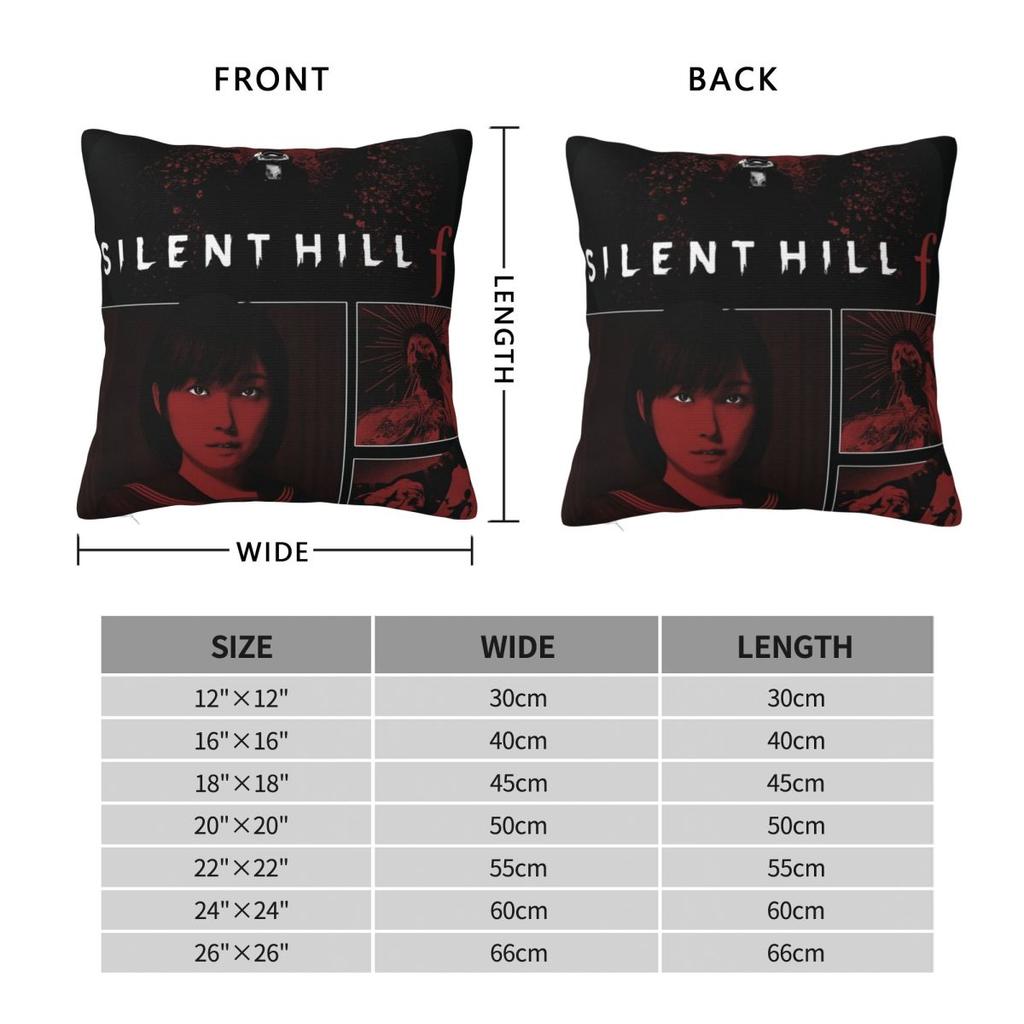 Наволочка Silent Hill F Игра Узор Хинако Чехол на подушку Новинка Наволочка для стула Дивана Домашний Декор Наволочки