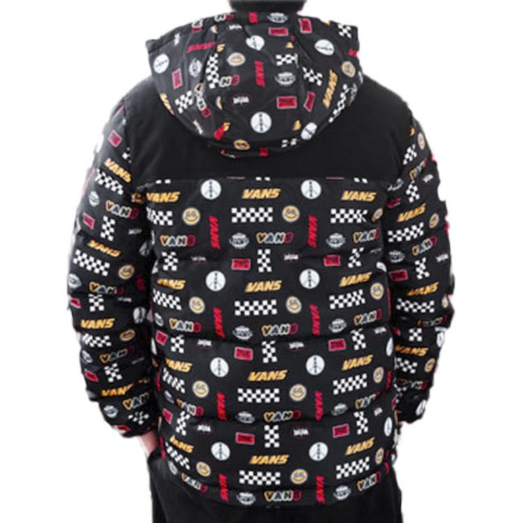 Men's Vans Down Jackets Men's Black Hooded Moderate