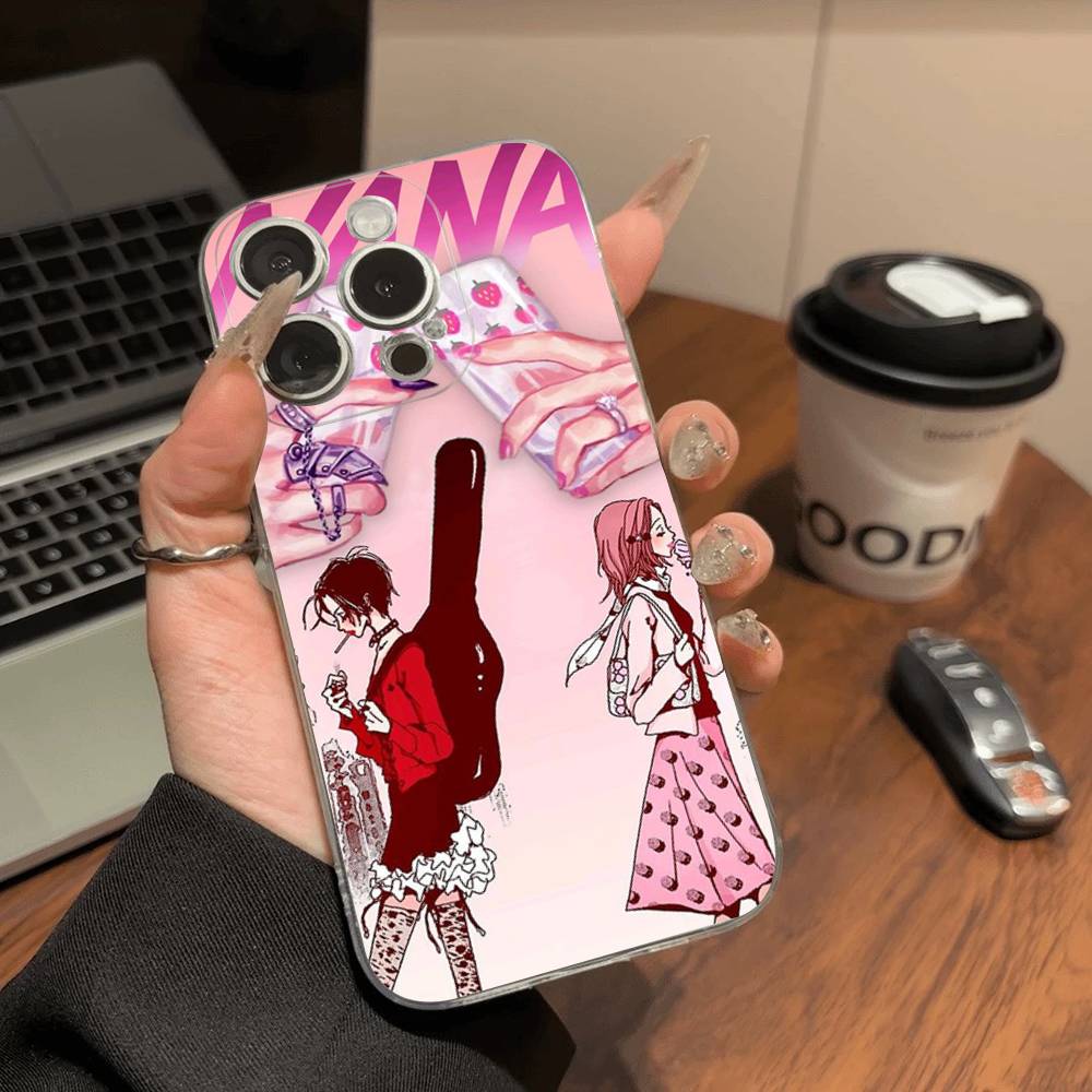 Крутой чехол для телефона с Наной Осаки из аниме Для iPhone 11 13 16 12 17 14 15 Pro Max Plus Мягкая прозрачная задняя крышка Coque