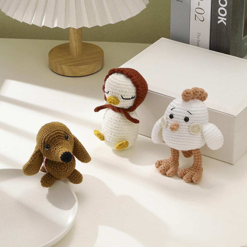 Penguin Crochet Cute Keychain Fiber Cotton Filling Children Home Decor Gift Doll