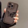 Линия Цветок Бабочка для Чехла на Телефон iPhone16ProMax 14 Apple 13 Матовый 12/15 Премиум 11