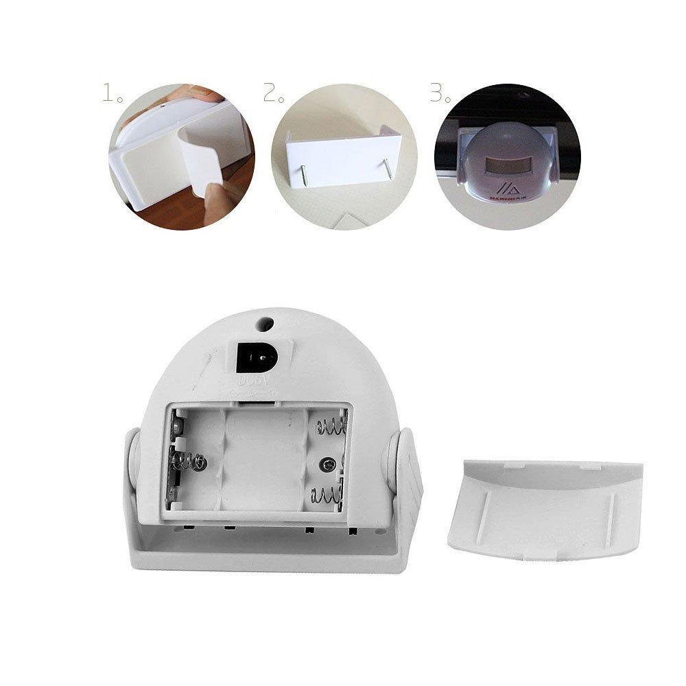 Пластиковый интеллектуальный датчик дверного звонка Белый Входная сигнализация Прочный звонок-сигнализация Дверной звонок Дома