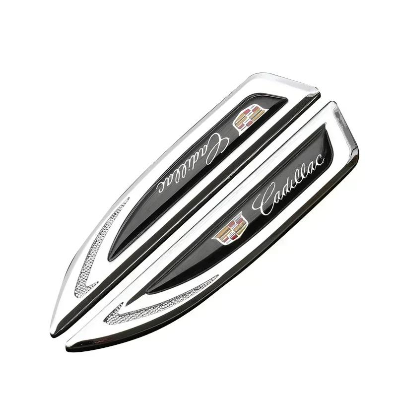 2pcs Car Side Fender Emblem Sticker for Cadillac ATS BLS CT4 CT6 CTS ESCALADE STS XLR XT4 XT5 XTS SLS Logo Badge