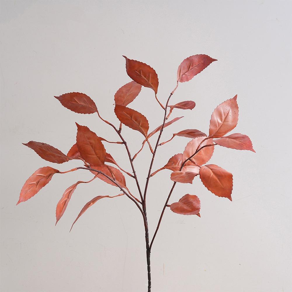 Реалистичные искусственные листья хурмы ручной работы, реалистичные имитированные цветы, роскошное искусственное растение, декор для уличного сада