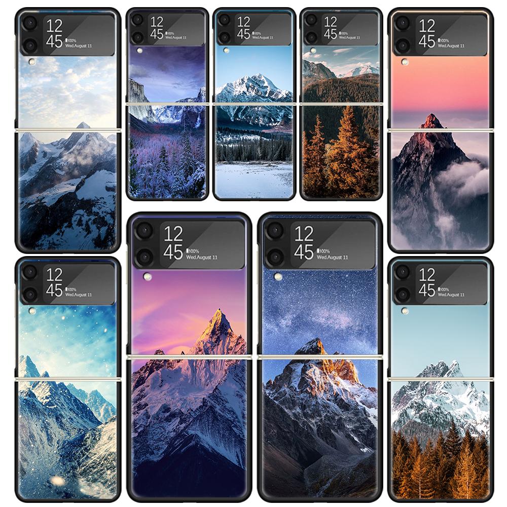 Чехлы Лес Горная Вершина Для Samsung Galaxy Z Flip 4 5 6 7 3 Z Flip7 Flip6 Flip4 Flip5 Flip3 5G Жесткий Ударопрочный Чехол Fundas G