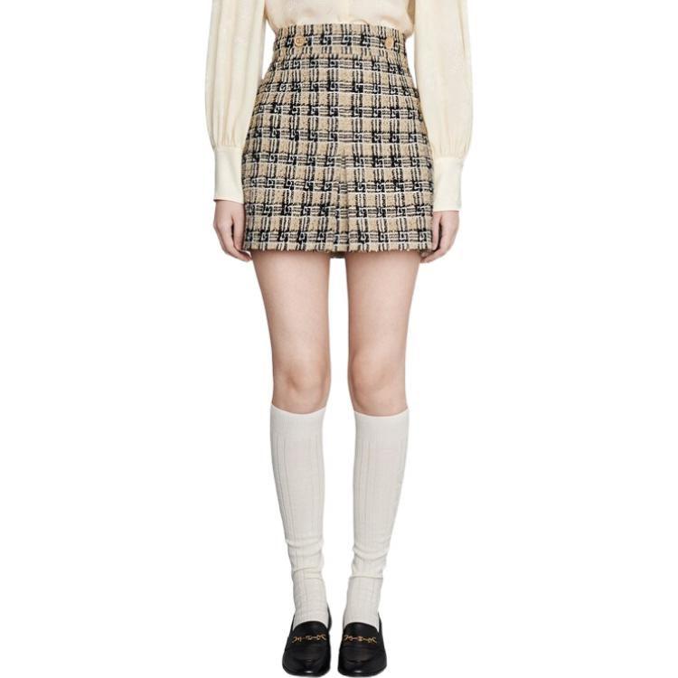 Gucci SS21 Повседневные короткие юбки женские бежевые 661562-ZAGLP-2108