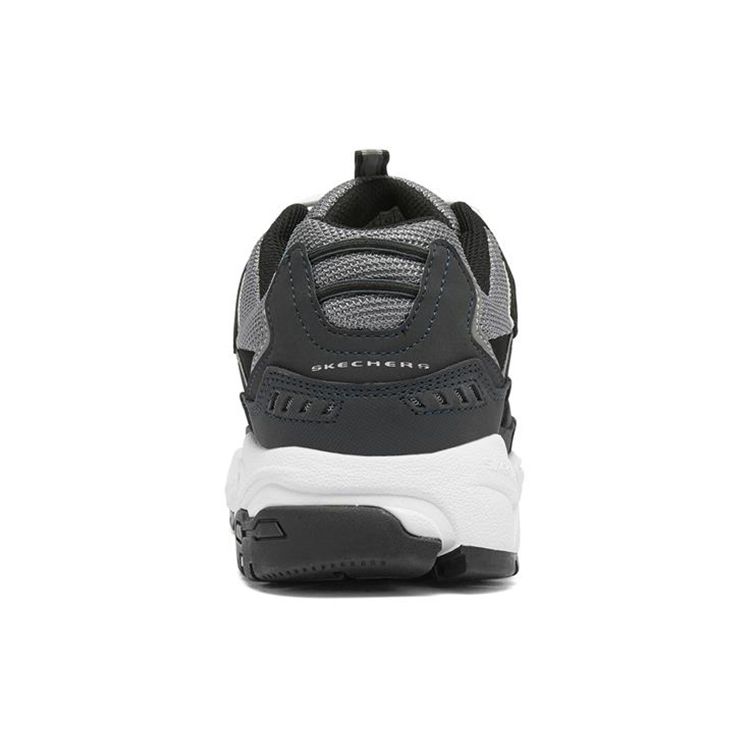 Skechers Выносливые Удобные Универсальные Амортизирующие Увеличивающие Рост Низкие Папины Кроссовки Мужские Кроссовки Синий Черный 50988-NVBK