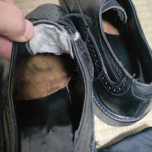 70s-80s USA Vintage/10.5C/27.5-28.0/Black/Goodyear Welt Longwing Brogues/Felt Tongue/Kenmoor(USED)