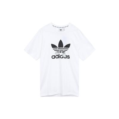 adidas Оригинальная футболка Clover Vday с логотипом Uni, мужские топы с круглым вырезом и короткими рукавами, белые H07084
