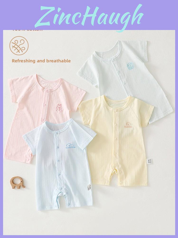 Baby Cotton Romper Summer Lightweight Nobone Antibacterial For Newborns And Toddlers