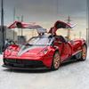 Масштаб 1/32 Суперкар Pagani Huayra BC Металлическая литая модель автомобиля Библиотека Статическая Звук и свет Украшения Подарок на день рождения для парня