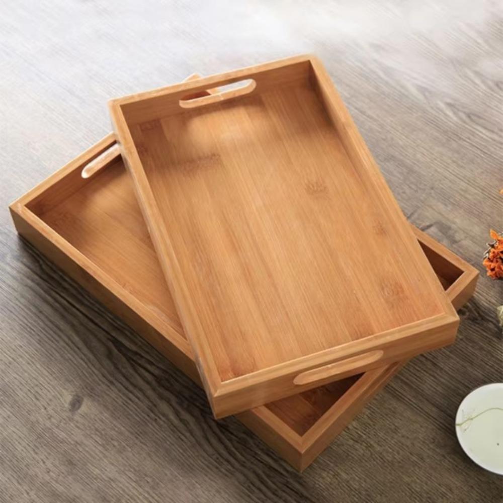 household Storage Tray Bamboo Water Cup Plate New Storage Plate Dried Fruit