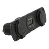 3 In 1 Charger Socket Panel Dual USB Outlet Panel Cigarette Lighter Socket LED Digital Voltmeter