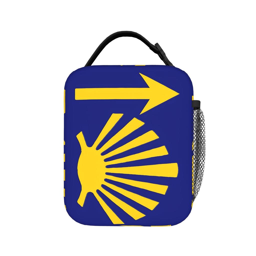 Camino De Santiago Symbol Insulated Lunch Bag Shells Arrow Lunch Container Thermal Bag Lunch Box Tote Office Travel Bento Pouch