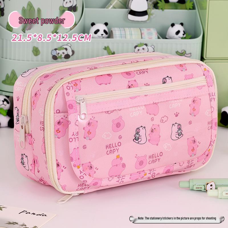 Пенал большой вместимости «Капибара и панда» для девочек начальной и средней школы