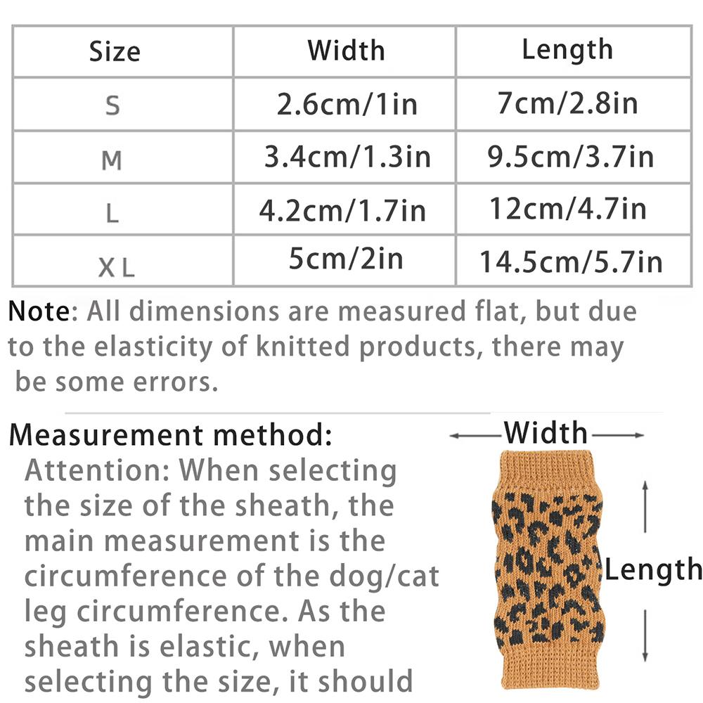 Anti-Dirty Knee Pad for Dogs and Cats, Leg Cover, Puppy Protector, Small and Medium Pet, Anti-Dirty, Winter Warm, S-XL Size, 4 P