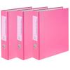 Папка-регистратор Eco Cheongwoon Eco с D-образными кольцами А4, 7 см, 3 отверстия, розовая, 3 шт.