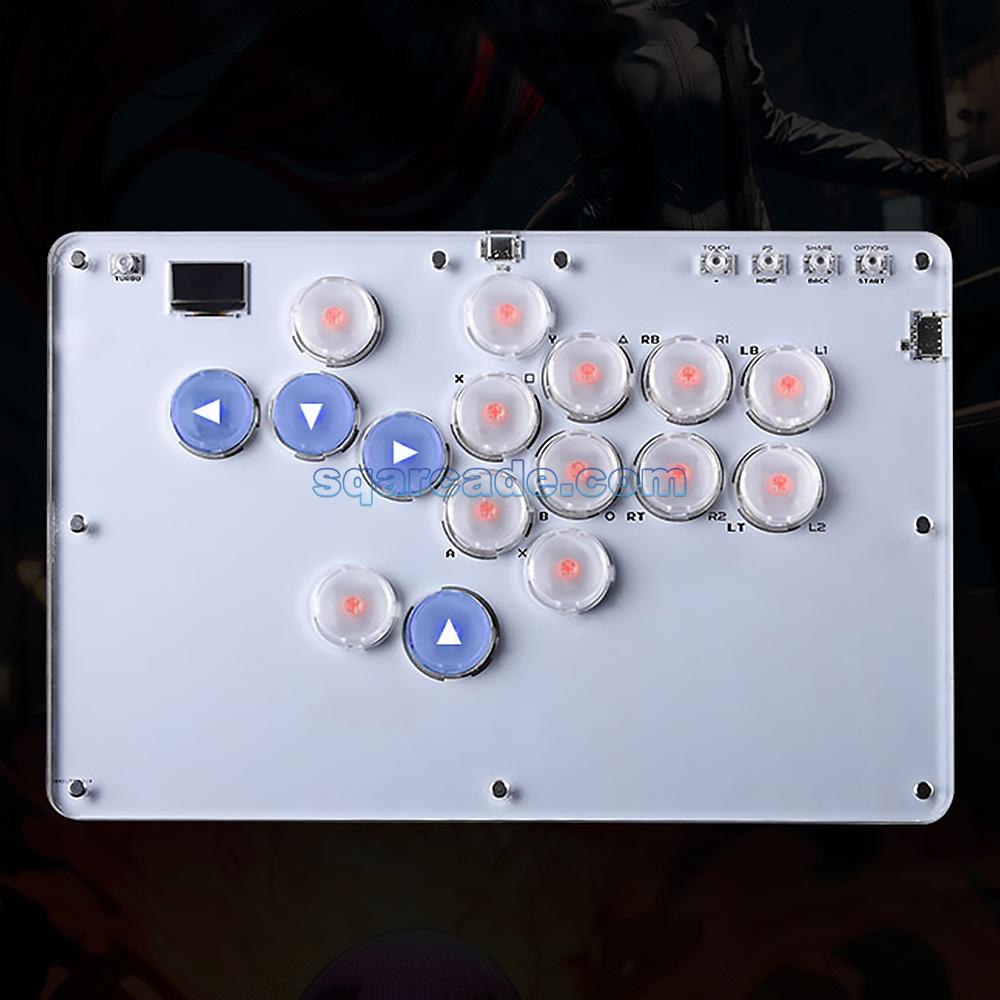 FunFortress Mini All-Buttons Console Xinput/Dinput Hot-swap Encoder Controller for PC/NS/PS4 Game Joystick Game Controller