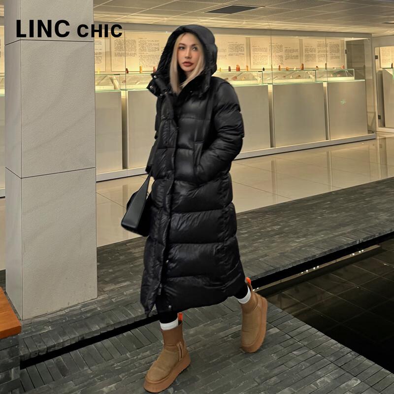 Женский длинный пуховик Jinyujie с 90% гусиного пуха
