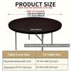 Diameter 48/60in Stain-Resistant Tablecloth Elastic Picnic Table Cloth Round Table Cover  Camping