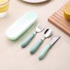 Очаровательный детский набор столовых приборов из нержавеющей стали: Портативные нож, вилка и ложка для тренировки кормления